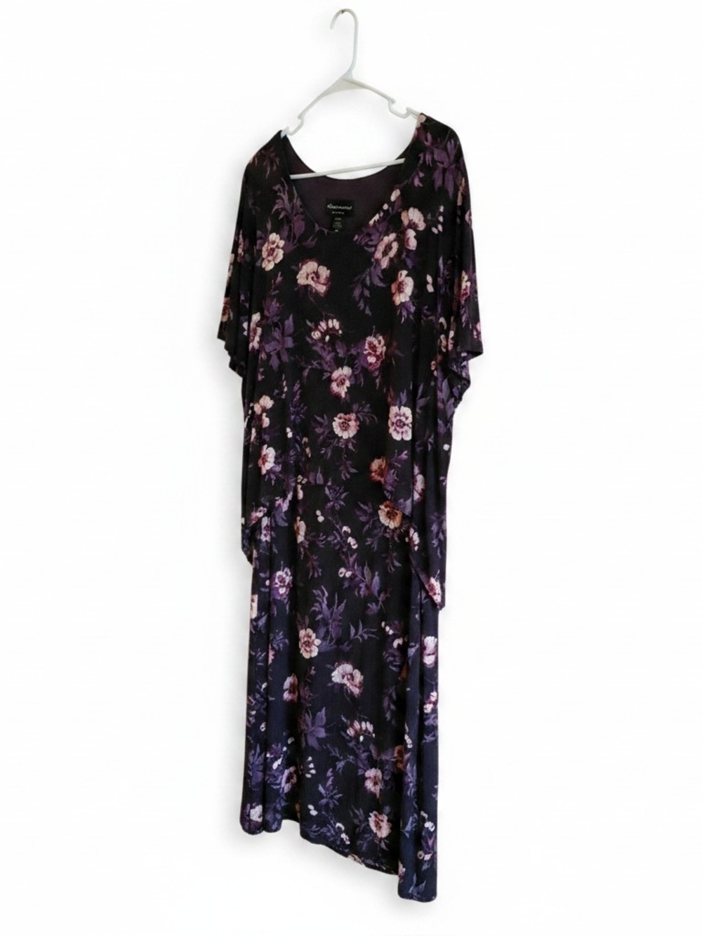 connected apparel Black Floral Maxi Dress